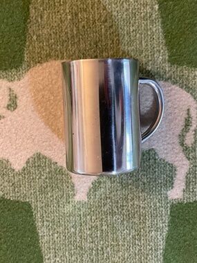 Stainless Steel- Camping Mug- Vintage Stainless Steel German Tourist hobo kit